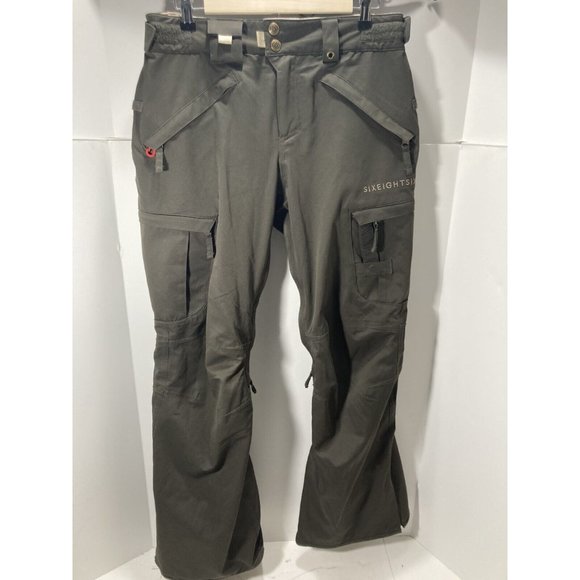 686 Six Eighty Six Womens Snow Pants Size M Olive - Picture 1 of 5